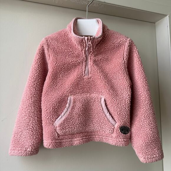 Outdoor Kids Pile Fleece Zip Pullover, Size 4T, Pink - Picture 1 of 9
